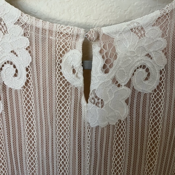 LOVERS AND FRIENDS x REVOLVE | Lace Floral Haiden Mini Dress in Ivory | Size S - Picture 8 of 13